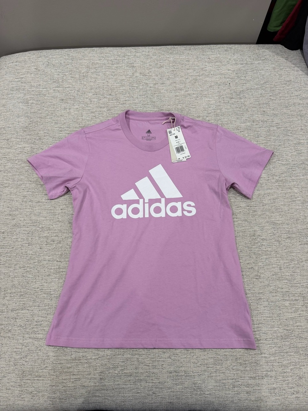 adidas Women's Lilac Short Sleeve Logo Tee